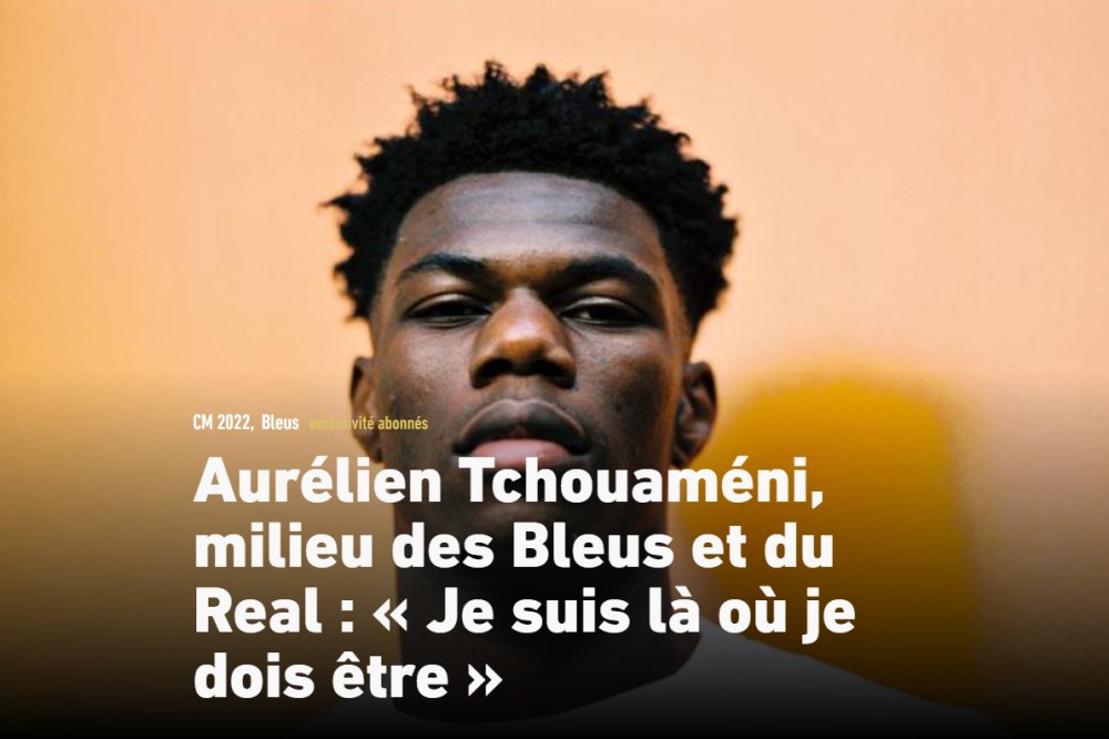 法国队新核：C罗都会被批评，我自然也会虚心接受，希望在卡塔尔捧杯